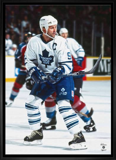 Doug Gilmour 20" x 29" Framed Canvas Maple Leafs Action-V 22.5" x 31.5"
